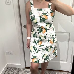 Lemon linen sun dress